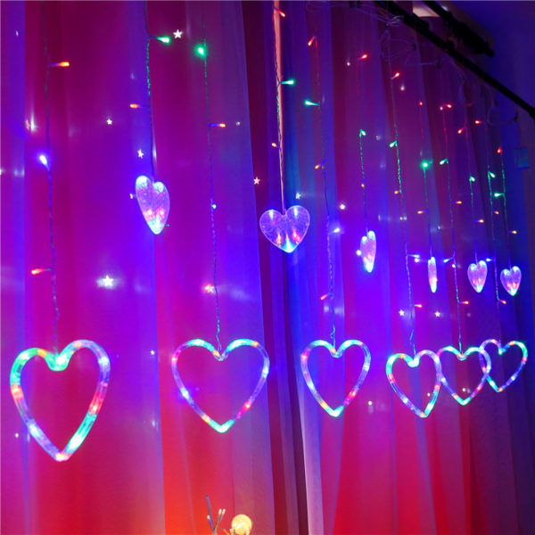 Heart Curtain Lights